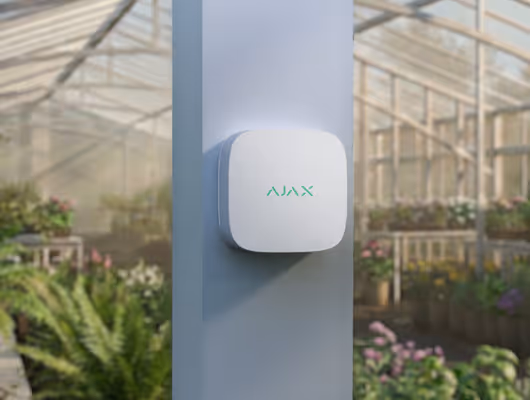AJAX LifeQuality Lite blanc — monitoring température et humidité en serre